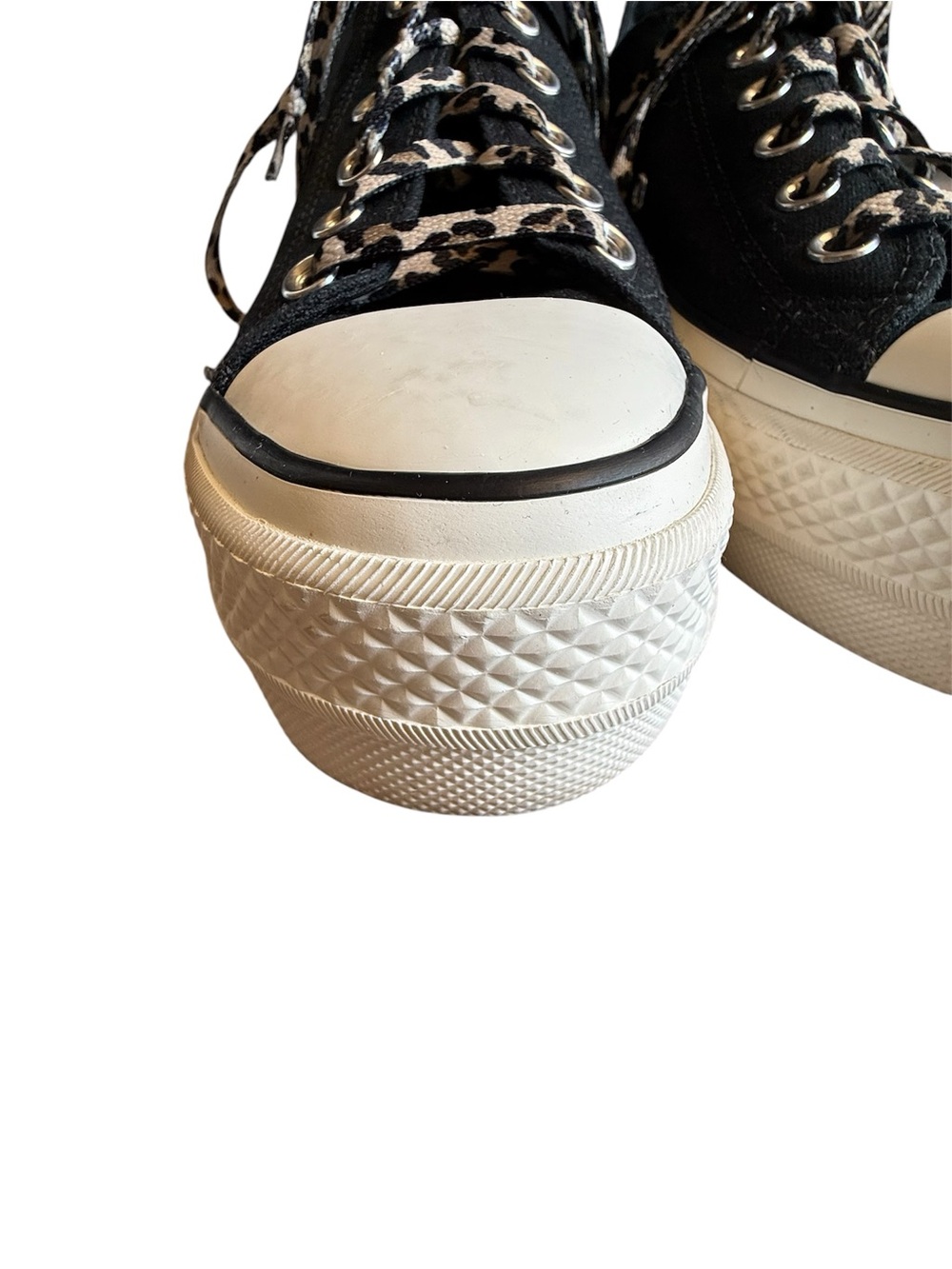 Converse Chuck Taylor Lift All Star Archive with leopard laces in black size 9 - Picture 7 of 15